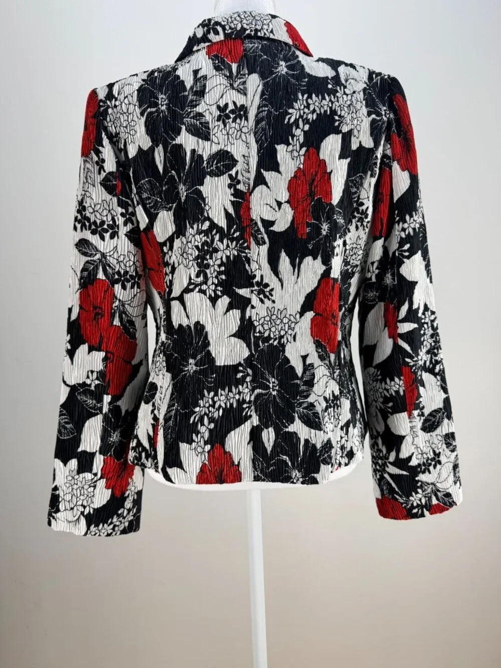 Jackie Jon Womens Floral Print Blazer Jacket Multicolor Size 6 Long Sleeve - Picture 3 of 13